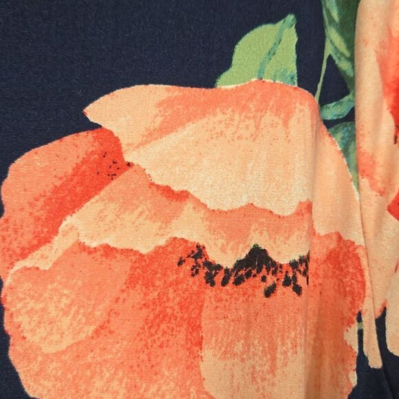 PINKBLUSH Maternity Poppy Floral Fitted Bodycon Midi Dress Jersey Knit Stretchy - Picture 5 of 10